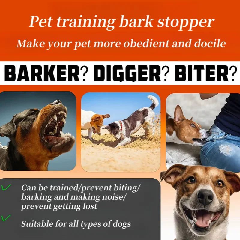 Waterproof Dog Bark Collar,Rechargeable Anti-Bark Collar For Dog Vibration Training Collar For Small,Medium Dog