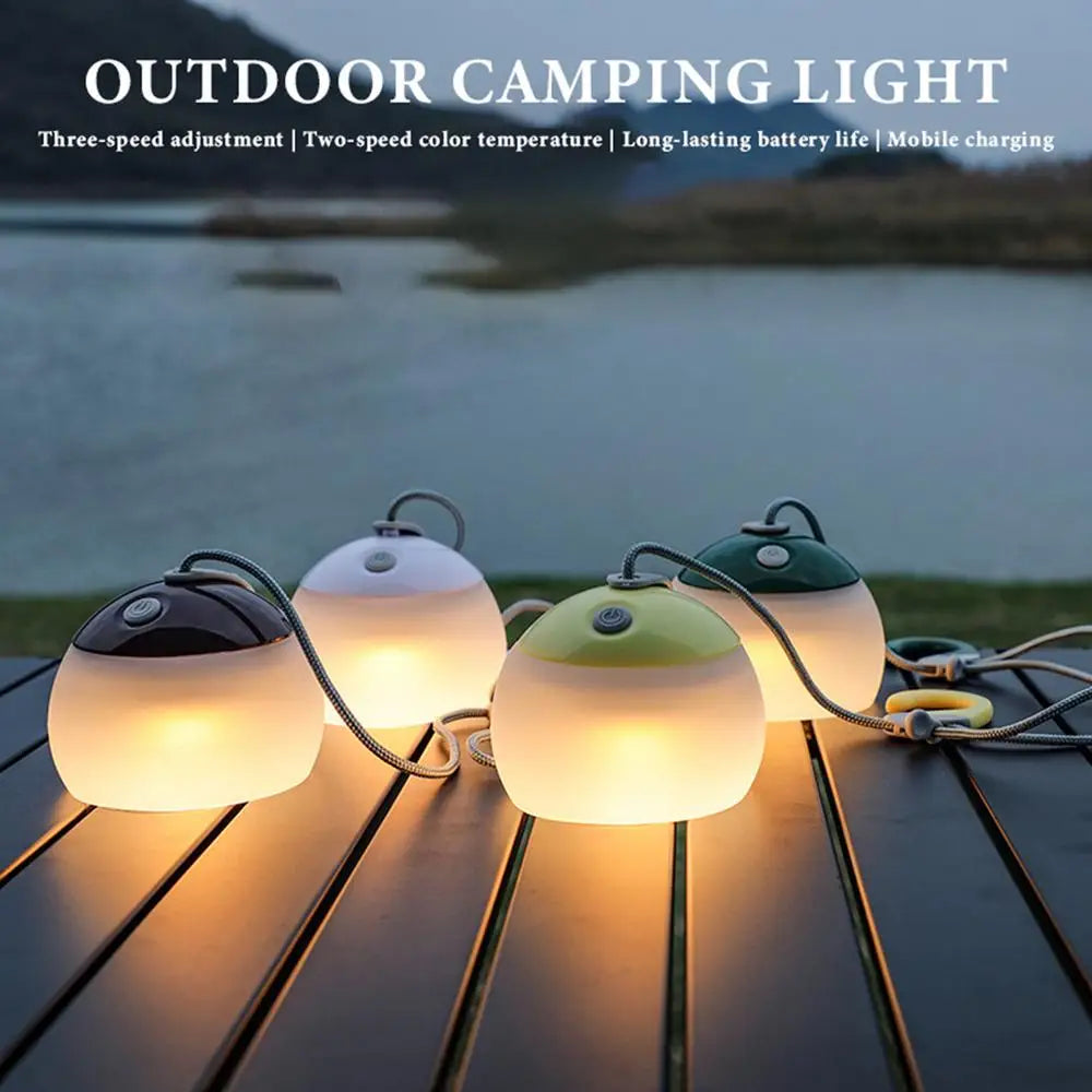 Camping Tent Light With Hook 4 Mode Adjustable LED Lantern Rechargeable LED Tent Lantern
