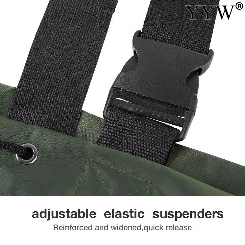 Waterproof Fishing Waders Pants Chest-Length Wader With Boots Durable Breathable