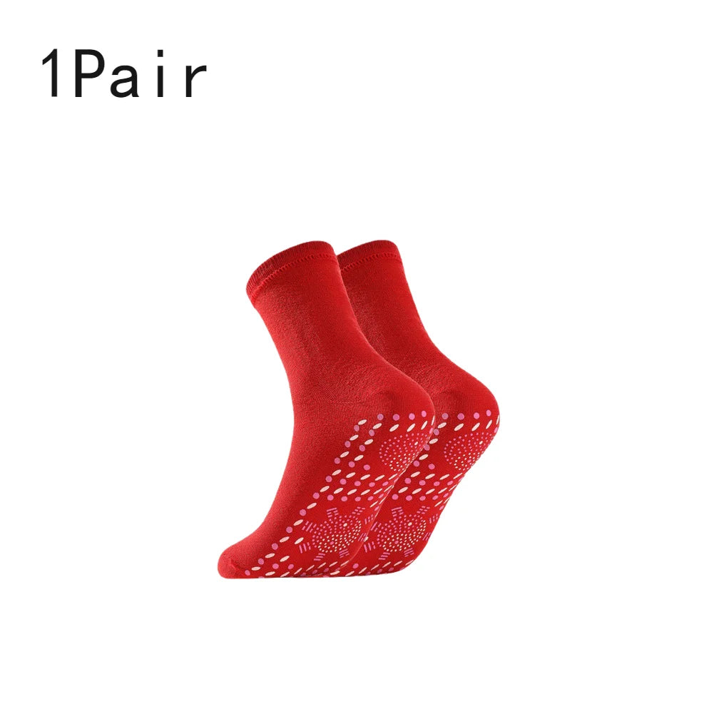1-3Pair Self Heating Socks Winter Skiing Warm Socks Pain Relief Whole Foot One Size Socks Tourmaline Cold-Resistant