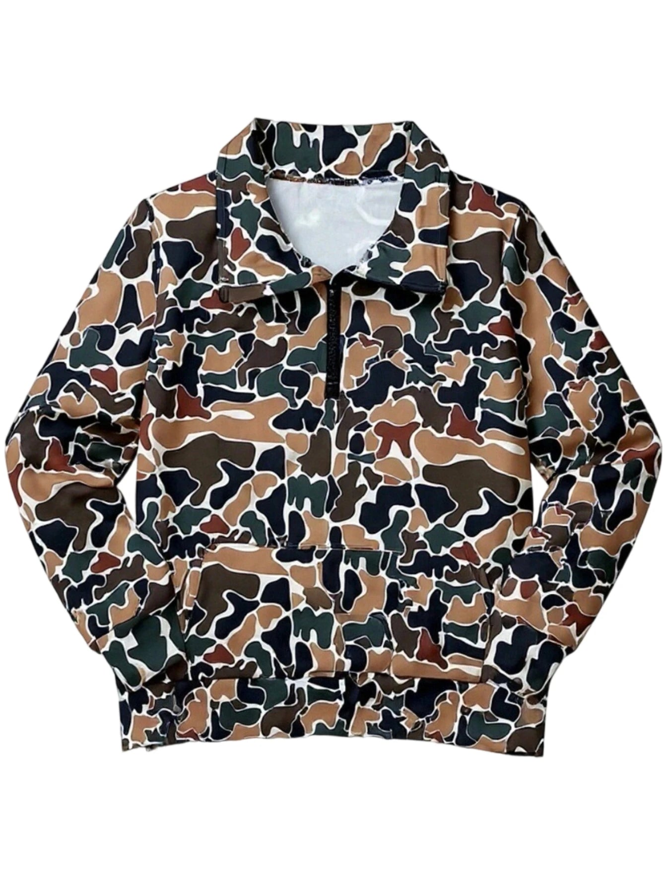 Purple Camo Shirt for Women Polo Shirts Y2K Quarter Zip Camo Hoodie Inner Pullover Top