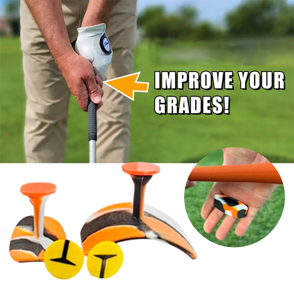Golf Grip Sticker Reduced Grip Pressure Golf Grip Calibrator with 4 Markers Golf Swing Trainer