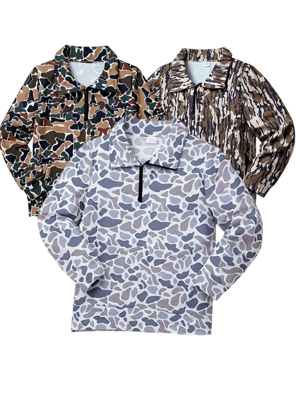 Purple Camo Shirt for Women Polo Shirts Y2K Quarter Zip Camo Hoodie Inner Pullover Top