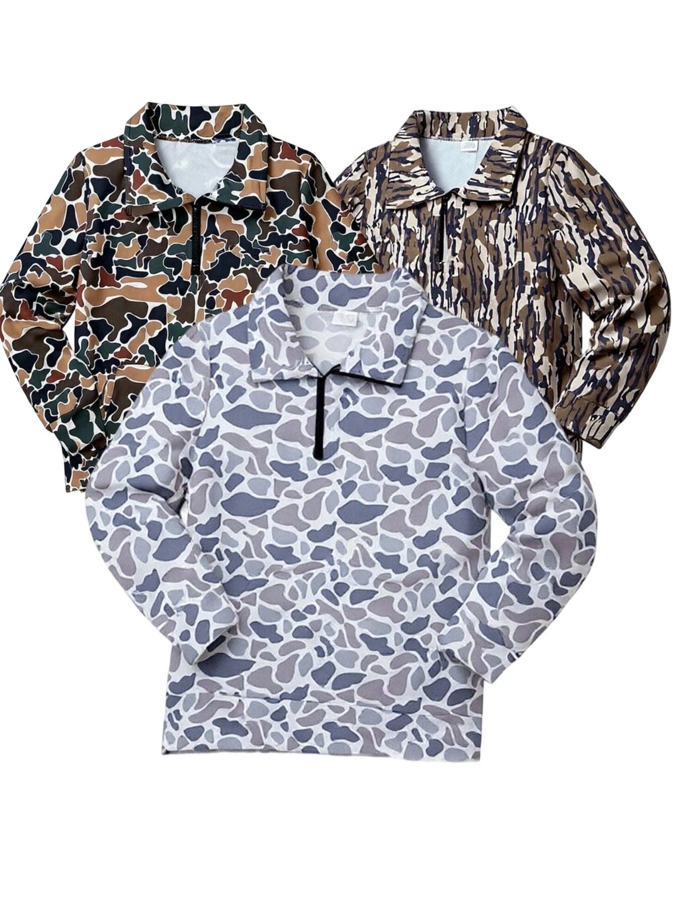 Purple Camo Shirt for Women Polo Shirts Y2K Quarter Zip Camo Hoodie Inner Pullover Top