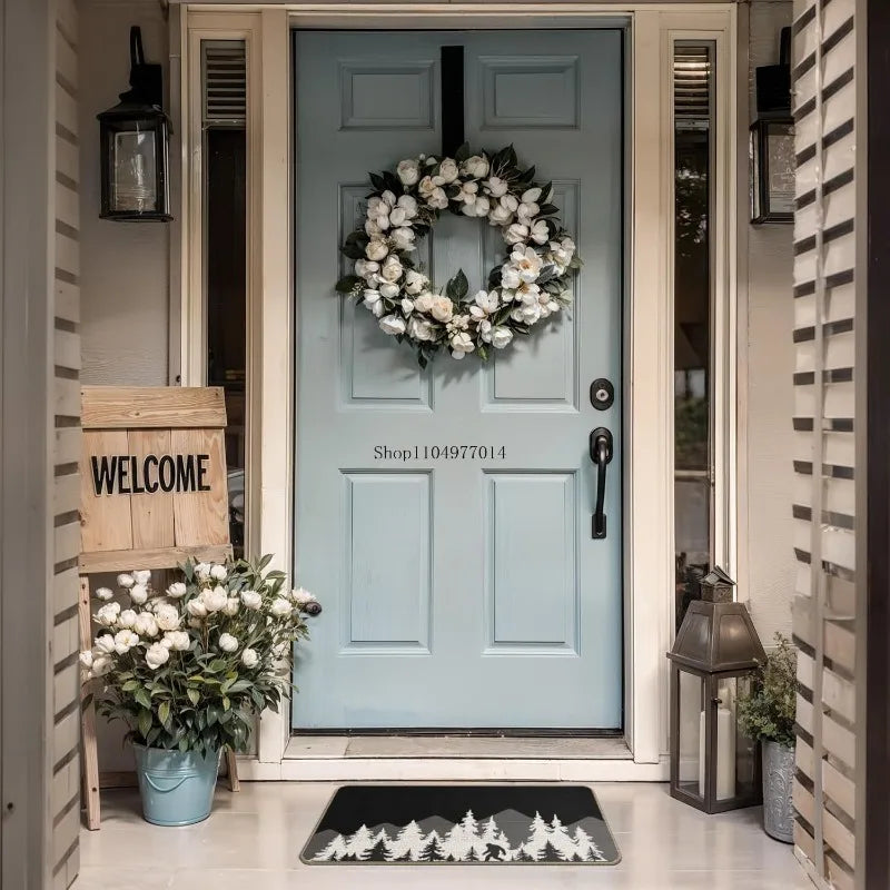 Sasquatch forest doormat, camper essentials, camping lover gift