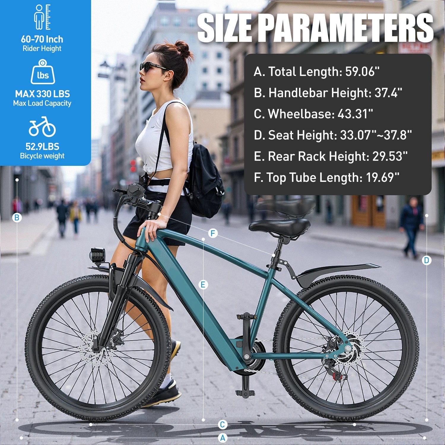 Mountain Electric Bicycle With 36V Lithium Battery