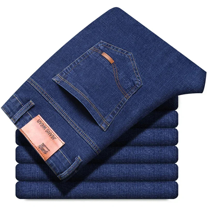 2025 Men's Casual Jeans Classic Style Casual Stretch Slim Fit Jeans Men's Denim Pants