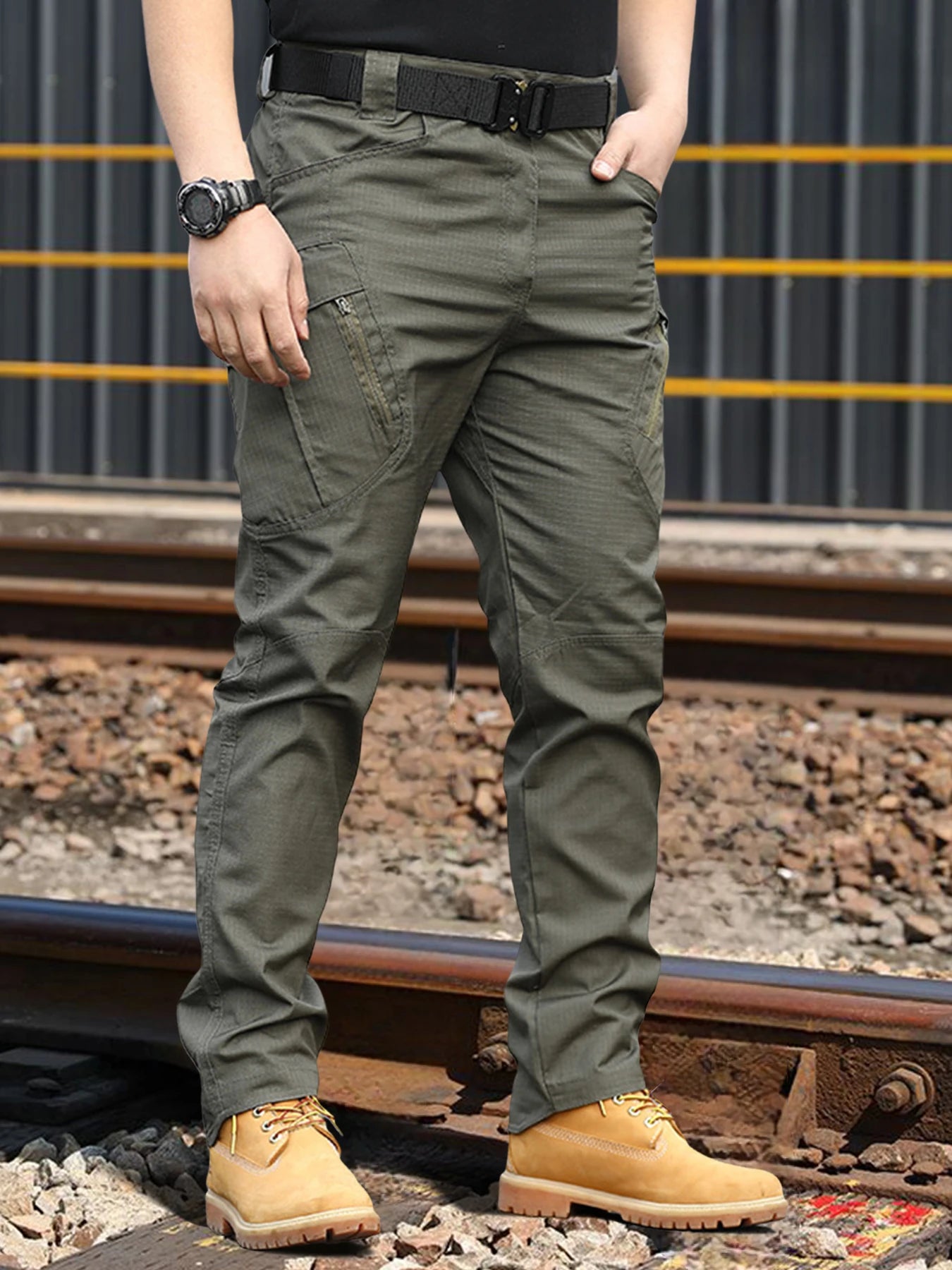 Tactical Work Pants Men's IX9 Tactical Pants Multi-Pocket Large Capacity Wear-resistant