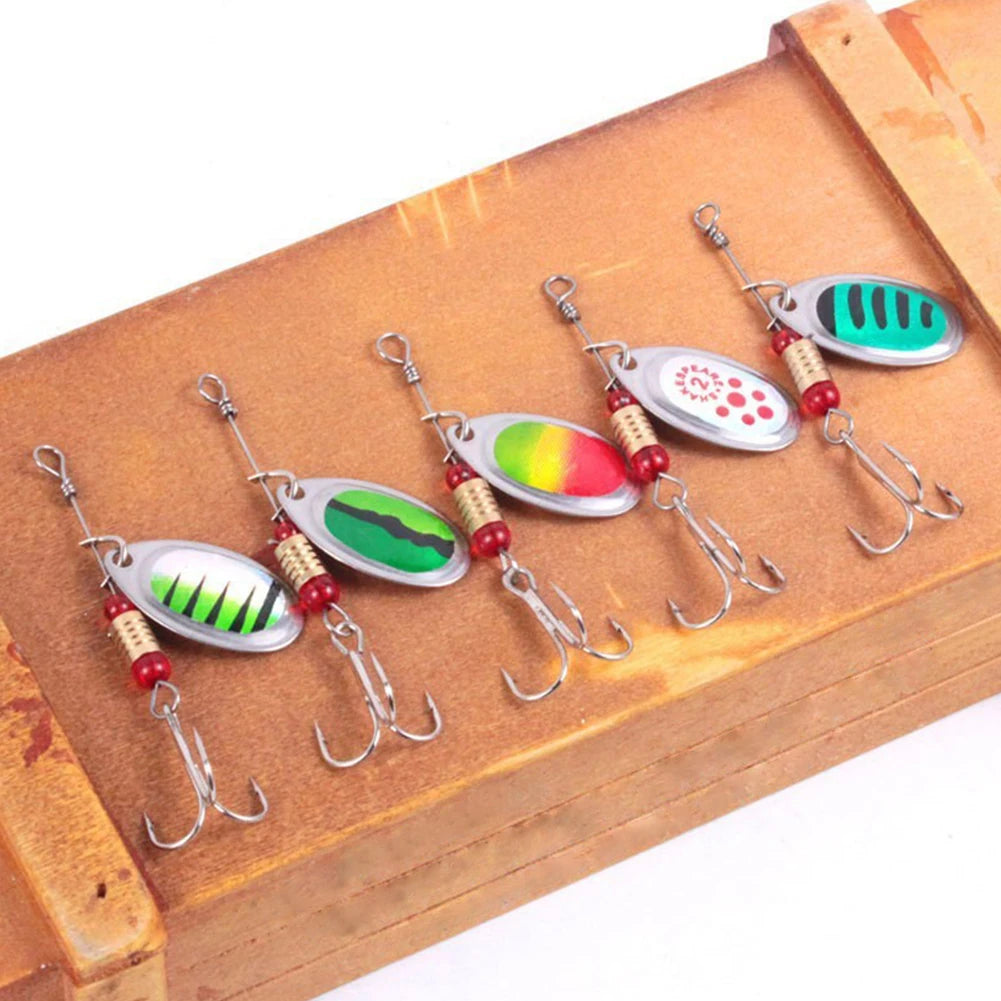 30pcs Metal Spoon Spinner Fishing Lure Spoonbait Crankbaits Fishing Wobblers Artificial Bait