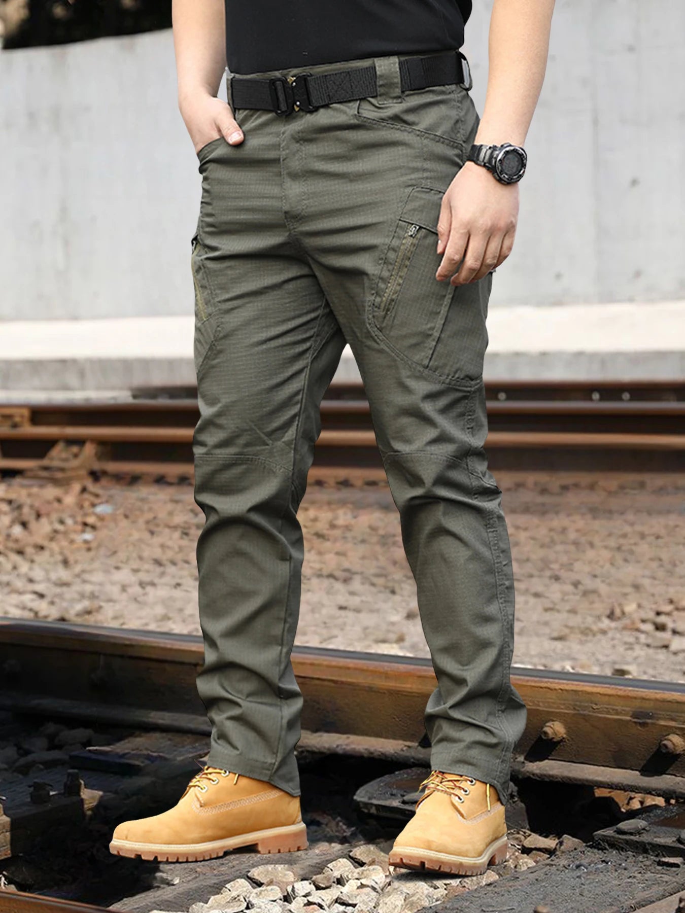 Tactical Work Pants Men's IX9 Tactical Pants Multi-Pocket Large Capacity Wear-resistant