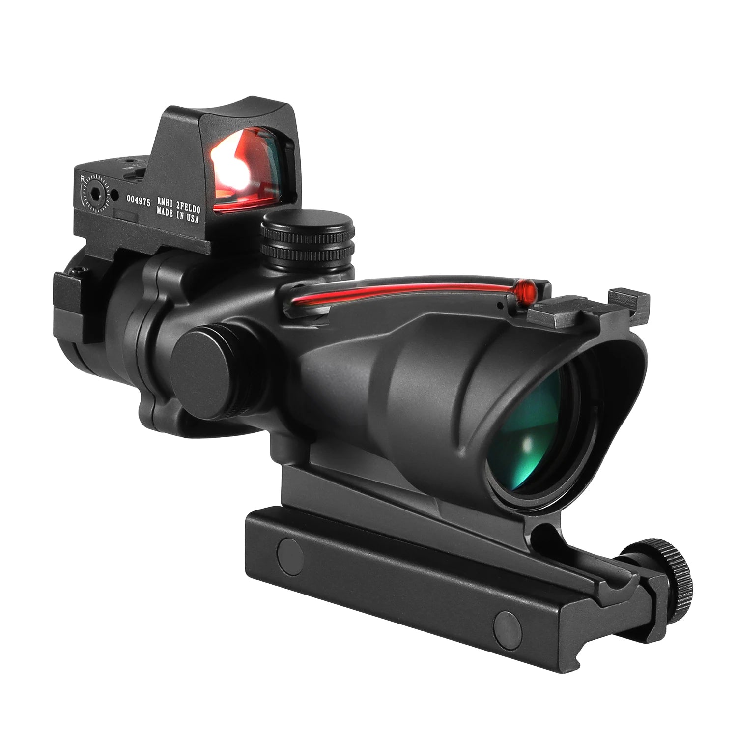 Adjustable 4x32 Red Dot 1x Dot Tactical Scope 20mm Rail Scope