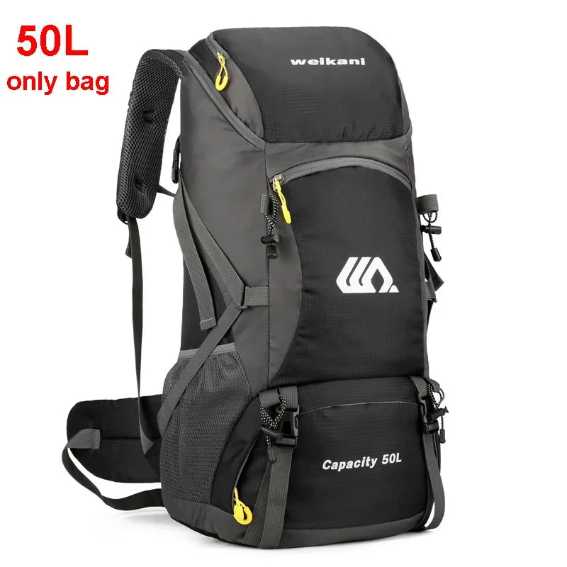50L Travel Backpack Camping Men Large Hiking Bag Tourist Rucksack Waterproof
