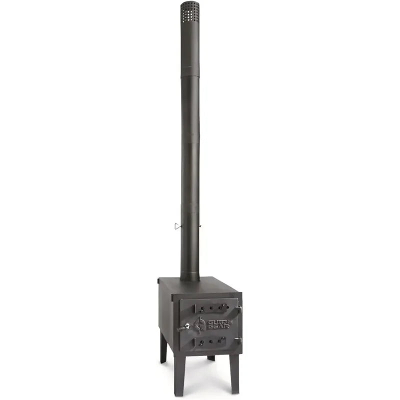 Large Outdoor Wood Burning Stove Portable with Chimney Pipe for Cooking,