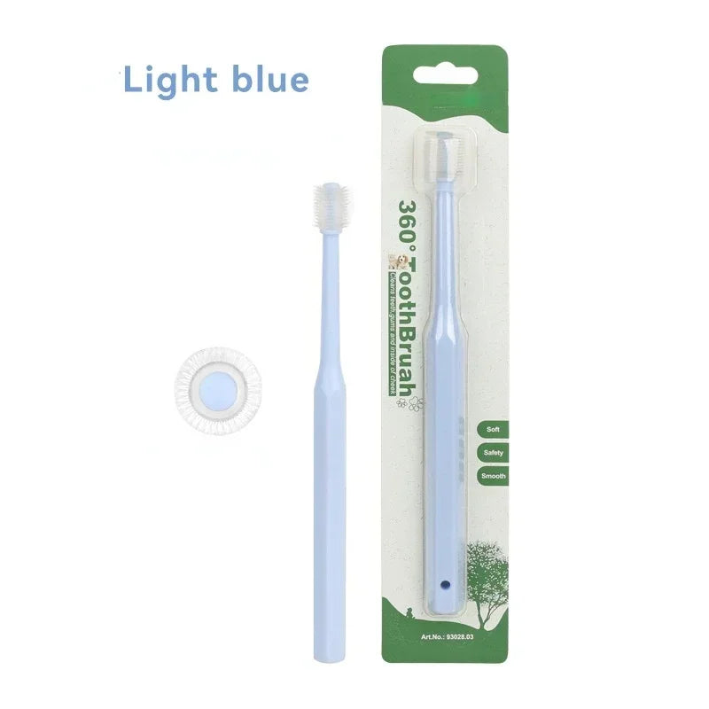 Dog Toothbrush Finger Toothbrush Soft Brushing Dogs Teeth Cleaning 360 Degree Oral Care