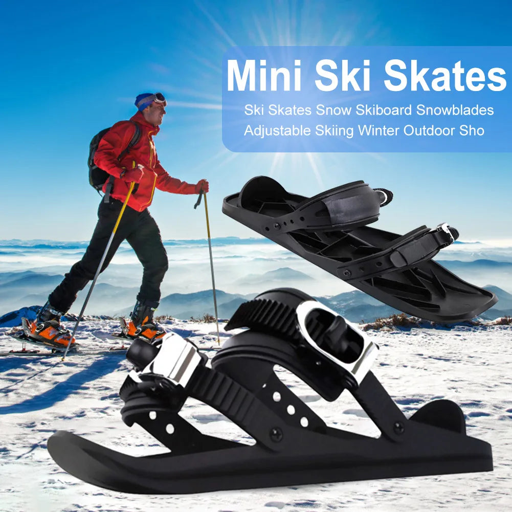 Mini Short Ski Skates Short Mini Skating Ski Shoes Adjuatable Short Shoe Snowblades