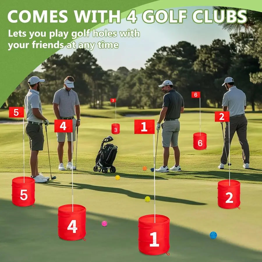 6 Hole Backyard Game Golf for Adults Outdoor Indoor Practice Gifts