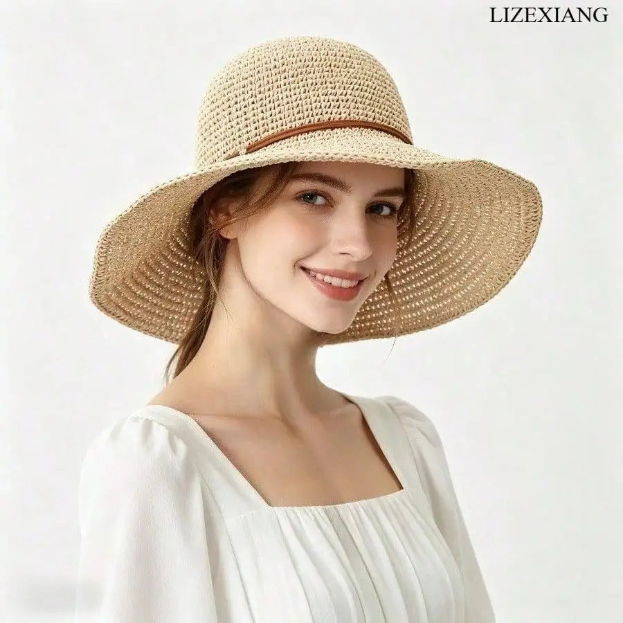 Women's Woven Straw Hat For Summer, Bohemian Elegant Sun Hat, Outdoor UV Protection Hat For Ladies