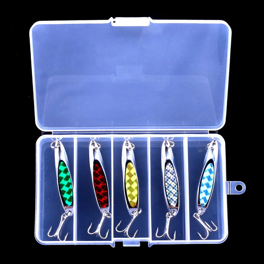 7cm Metal Casting Spoon Lure  Saltwater Fishing Long Distance Casting Shiny Bait