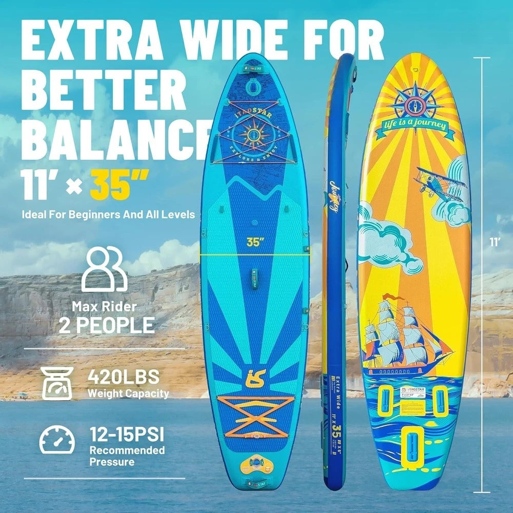 Popular Extra Wide Paddle Board, One-Stop Premium SUP Board Accessories, Tailored Fins, Stable Inflatable Stand Up Paddle Boards