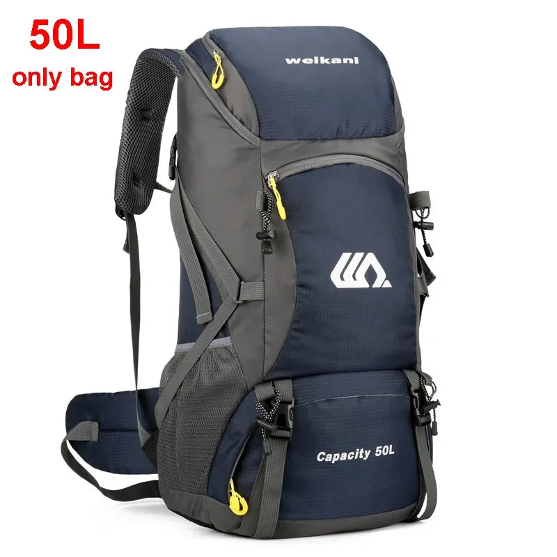 50L Travel Backpack Camping Men Large Hiking Bag Tourist Rucksack Waterproof