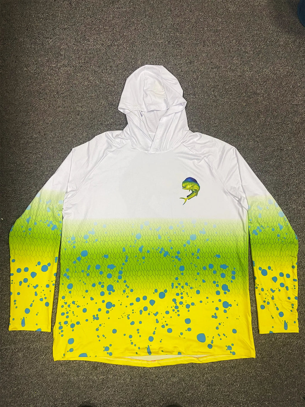 Fishing Hoodie Sailing Shirt Men Long Sleeve Sun Protection Jersey Surfing Camisa De Pesca Performance