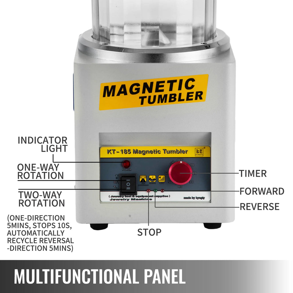 SucceBuy KT-185 Magnetic Tumbler Jewelry Polisher Mini Metal Finisher 110V/220V Gold Precision Parts Polisher