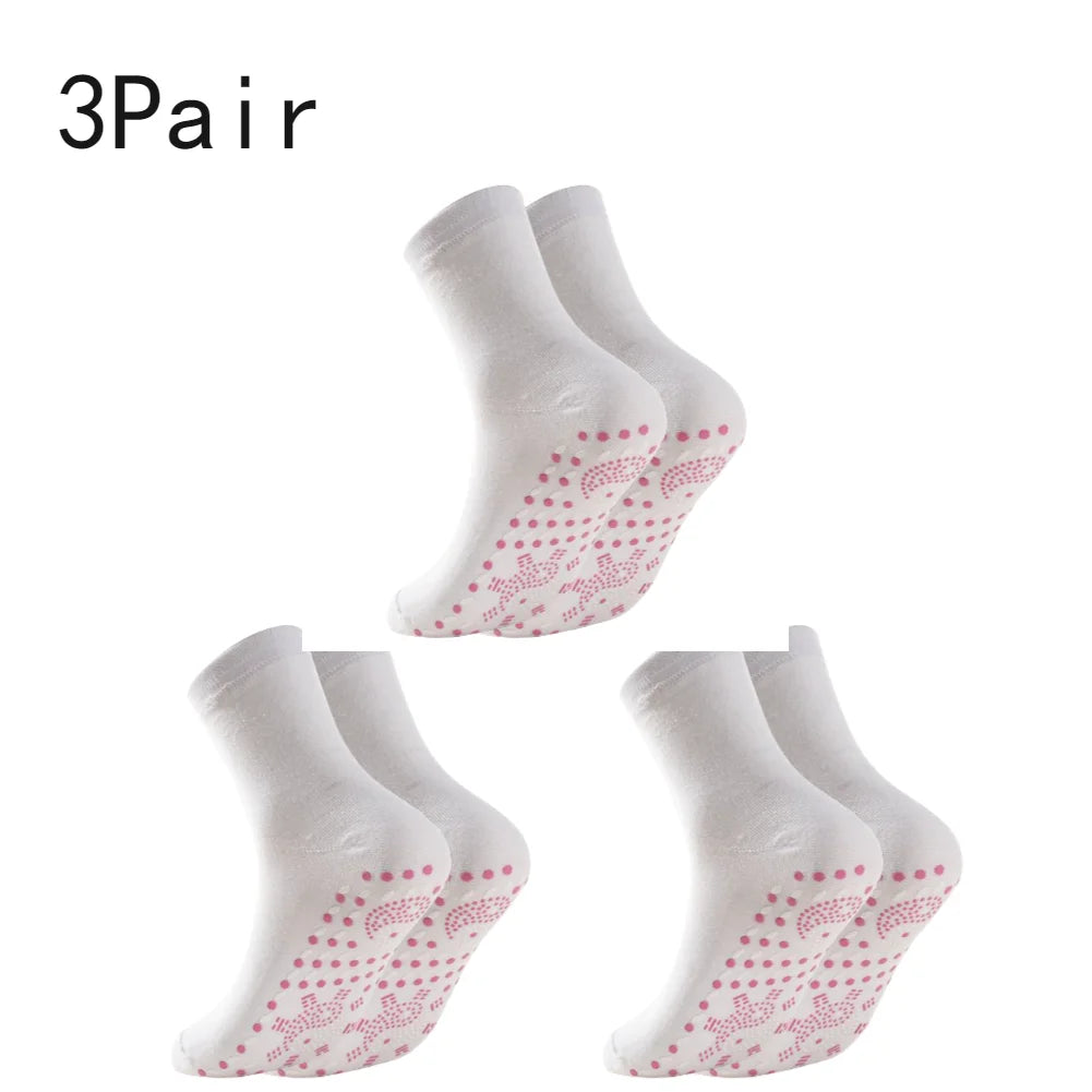 1-3Pair Self Heating Socks Winter Skiing Warm Socks Pain Relief Whole Foot One Size Socks Tourmaline Cold-Resistant