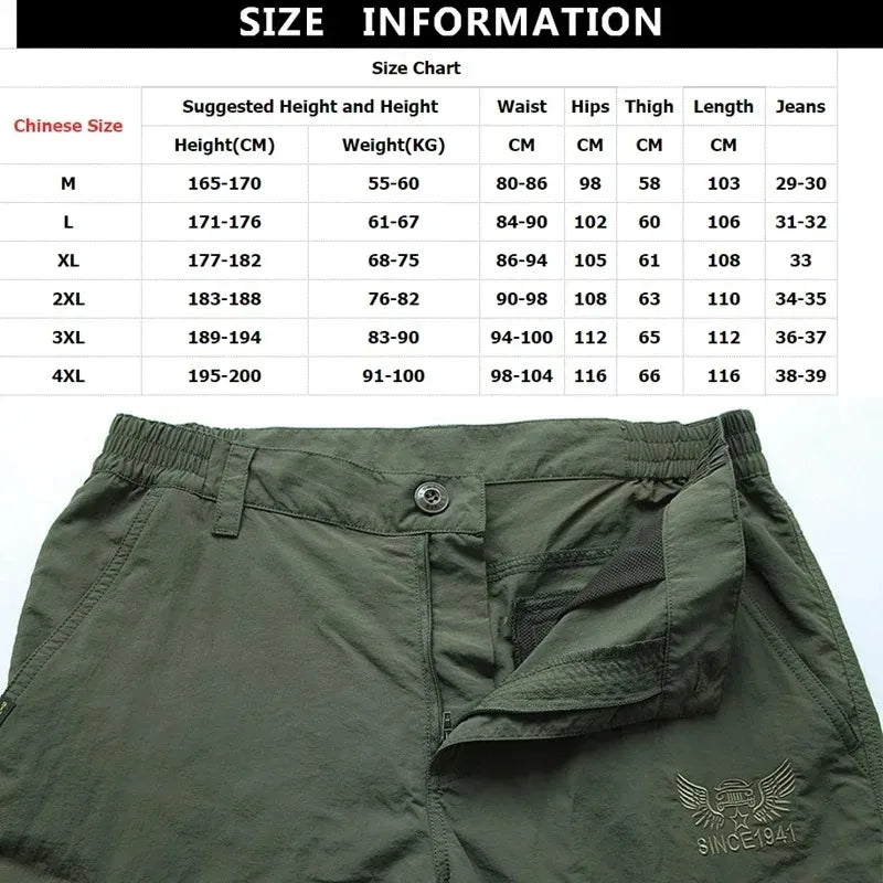 Summer Leisure Light Army Military Pants Men's Outdoor Waterproof Combat Military Camouflage Pants