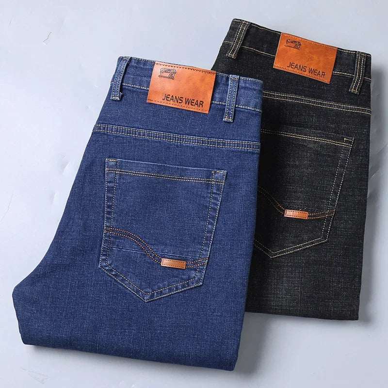 2025 Men's Casual Jeans Classic Style Casual Stretch Slim Fit Jeans Men's Denim Pants