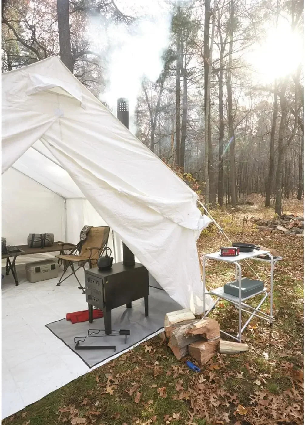 Large Outdoor Wood Burning Stove Portable with Chimney Pipe for Cooking,