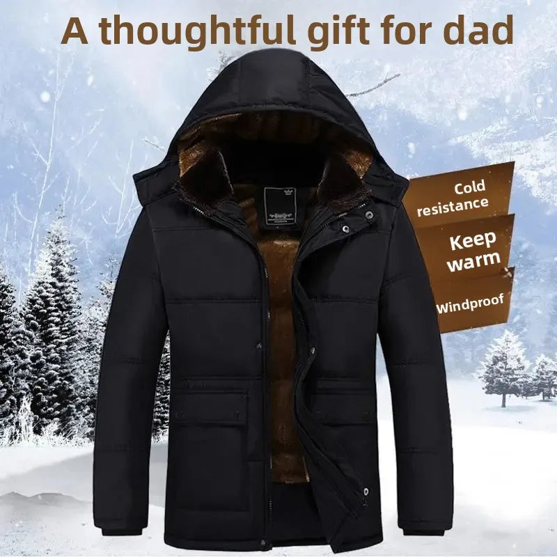 Thickened Fleece Winter Jacket Men Warm Cotton Clothes Warm Cottom