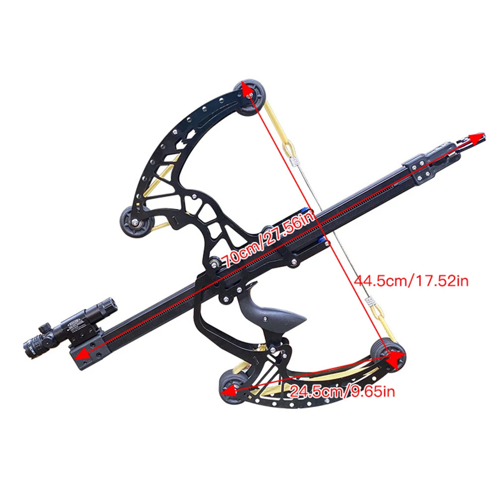 New all-metal 50-round compound bow and arrow compound slingshot steel ball double outdoor high-precision Green light bow
