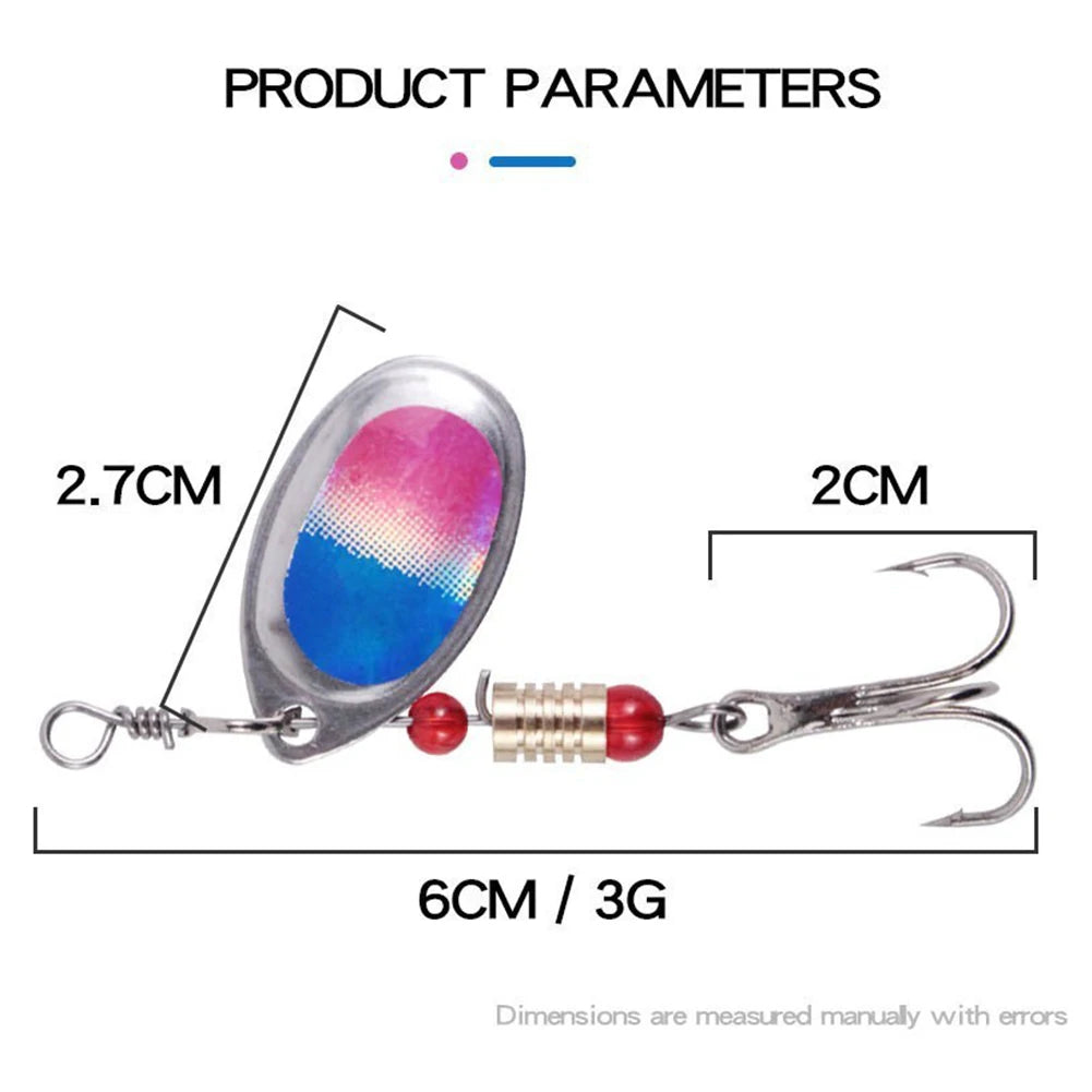 30pcs Metal Spoon Spinner Fishing Lure Spoonbait Crankbaits Fishing Wobblers Artificial Bait