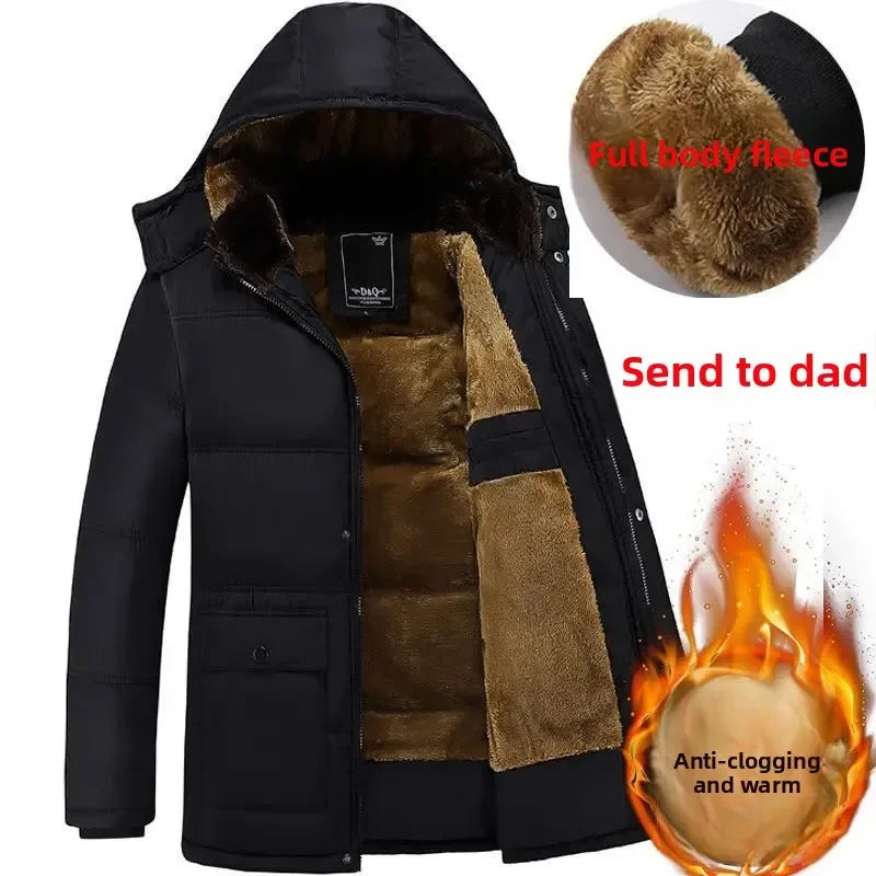 Thickened Fleece Winter Jacket Men Warm Cotton Clothes Warm Cottom