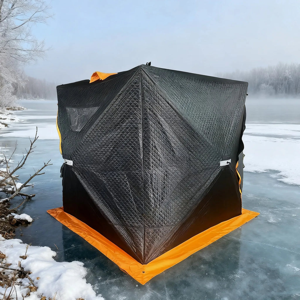 PAKICETUS Portable Outdoor Ice Fishing Shelter Windproof Windows & With Ventilation