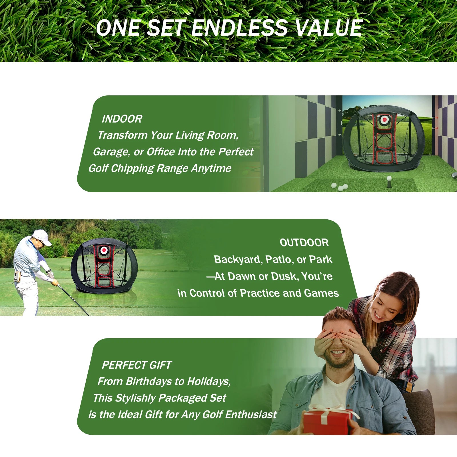 AESWGOF Golf Practice Net Golf Training Net Direct from US Warehouse