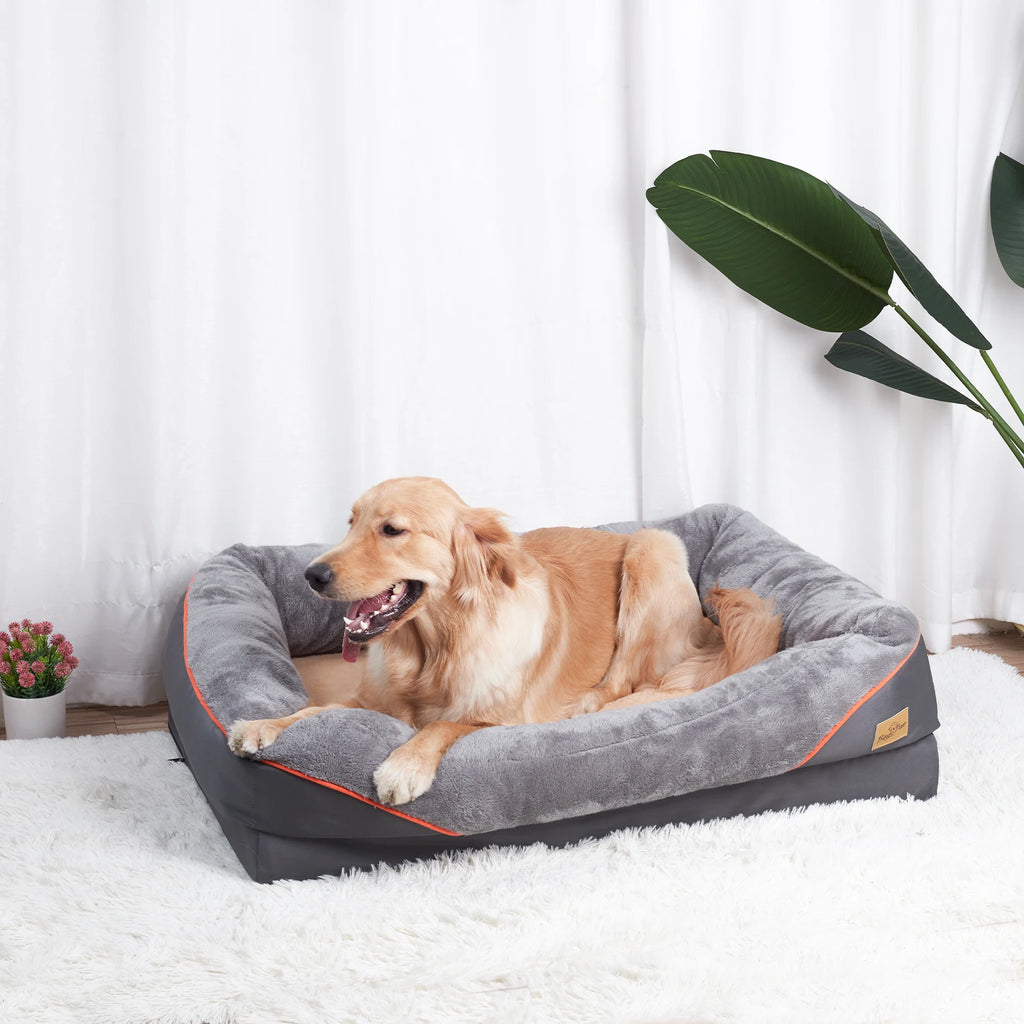 Large Dog Bed Soft Anti Allergy Warm Fleece Removable Washable Cover Pet Bed Waterproof