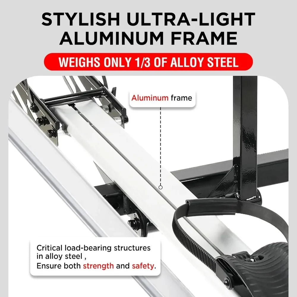 Hitch Mount Single Bike Rack with Ramp for Electric Bike, 100 lbs. Capacity Bike Carrier