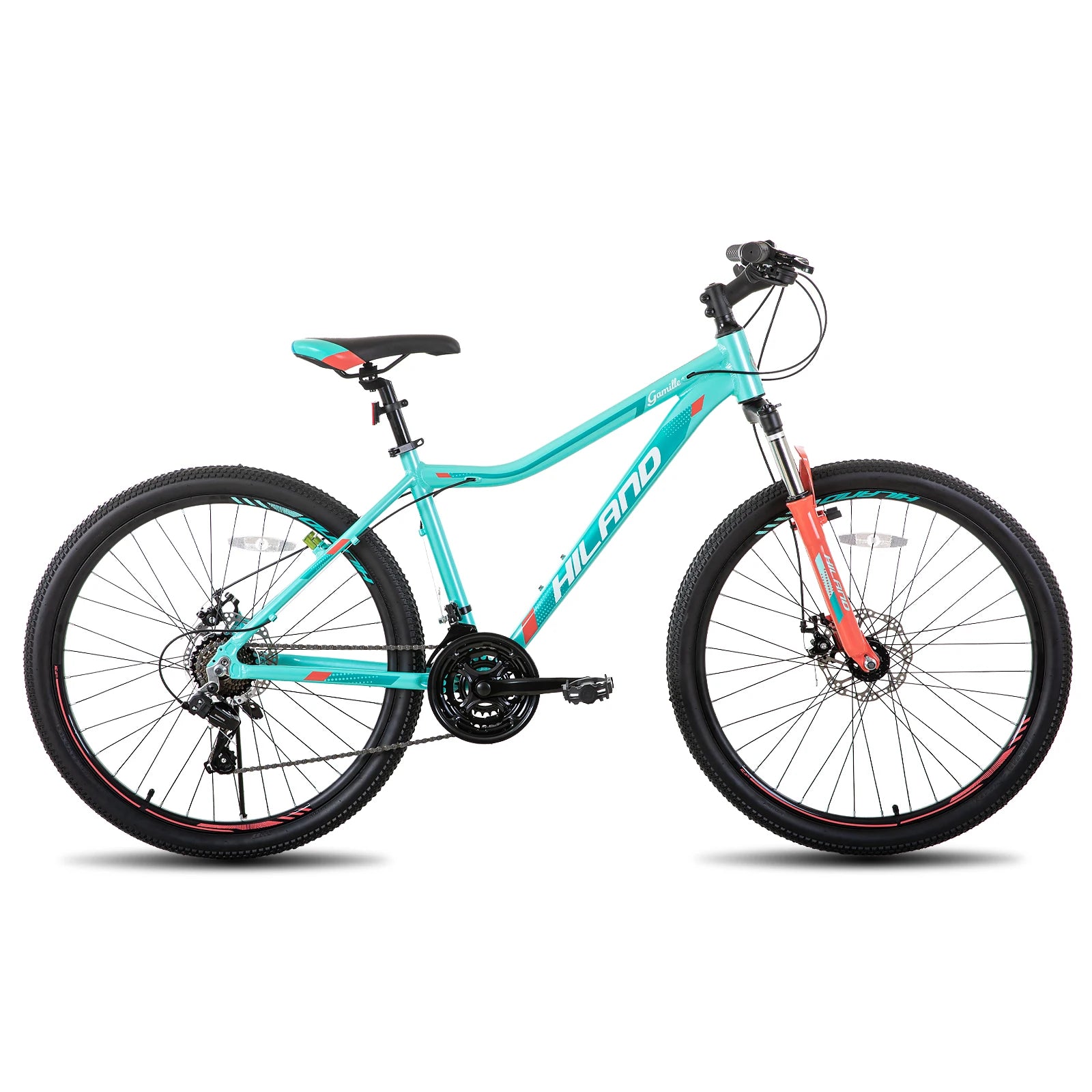 Mountain Bike for Women, with Lock-Out Suspension Fork, Dual Disc Brakes, Aluminum Frame MTB