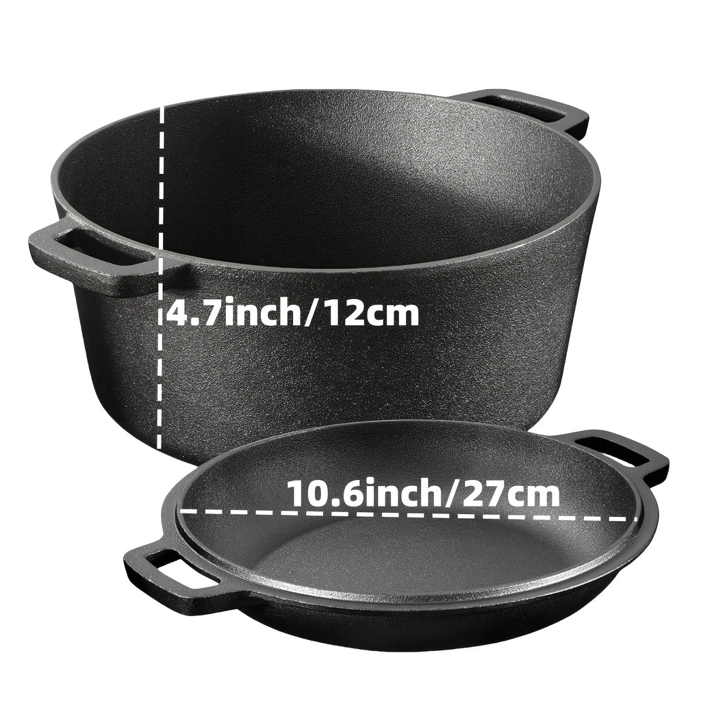3PCS Cast Iron Skillet Set (6/8/10 Inch)