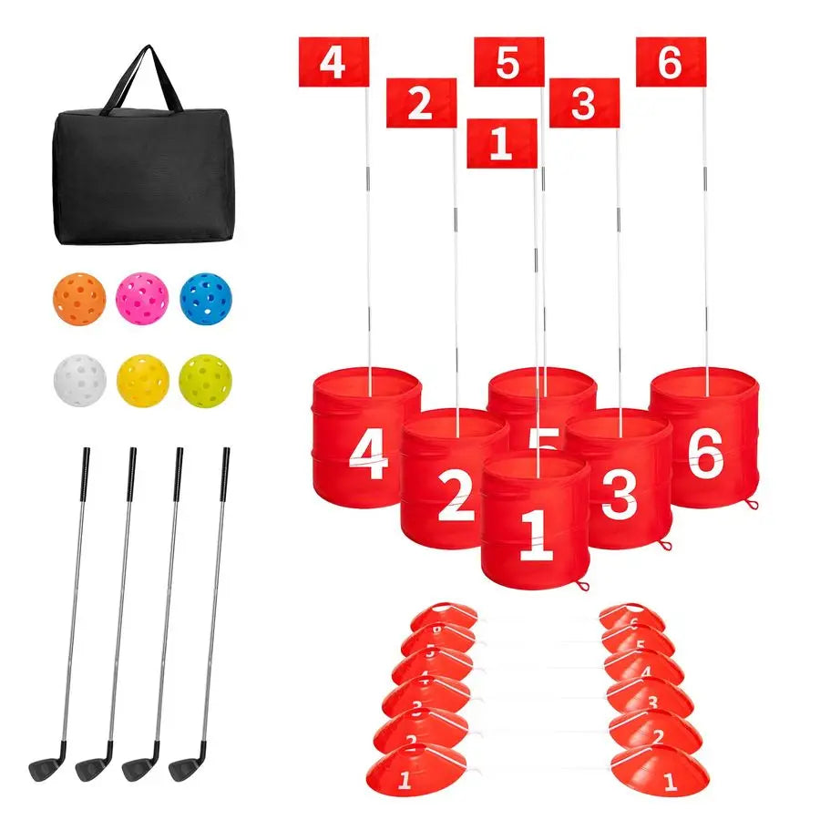 6 Hole Backyard Game Golf for Adults Outdoor Indoor Practice Gifts