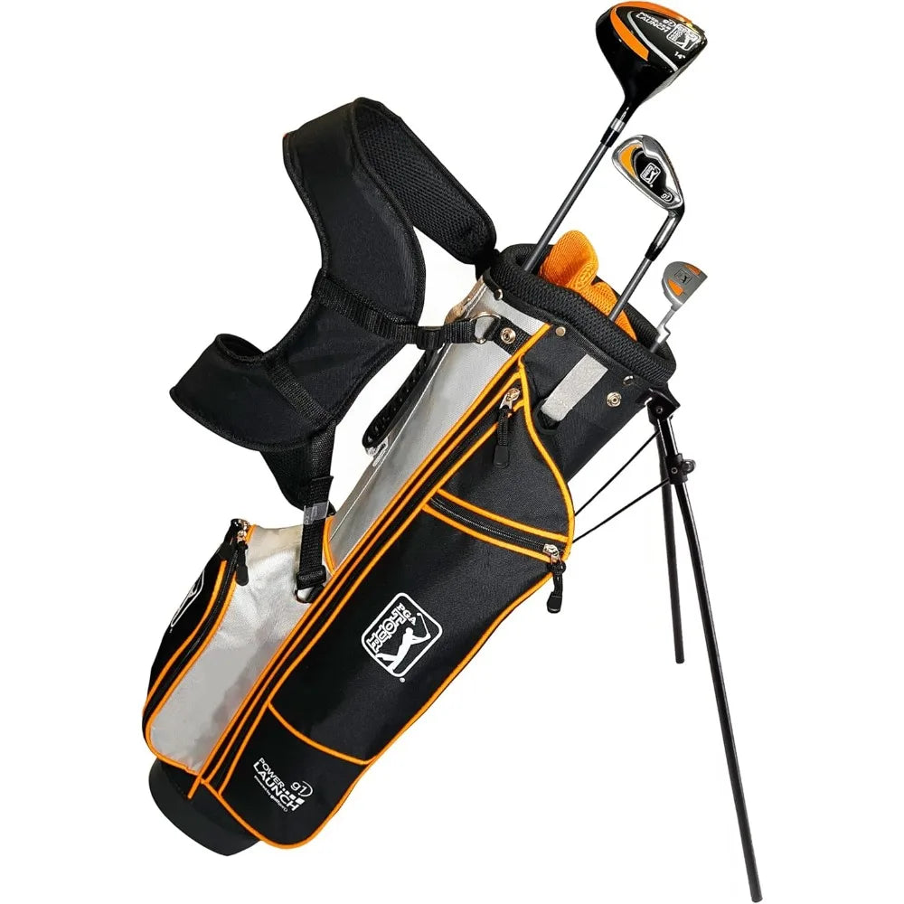 CQYouth Golf Club Set for Ages 8-12 (4’8”-5’2”) and 12+ (5’2”+), Right and Left-Handed Kids Golf Sets