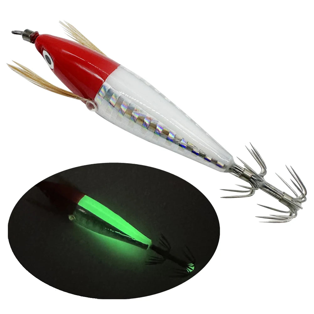 Luminous Fishing Bait Octopus Cuttlefish Fishing Bait Squid Hook Lure Hook Fishing Tackles Squid Jig Baits