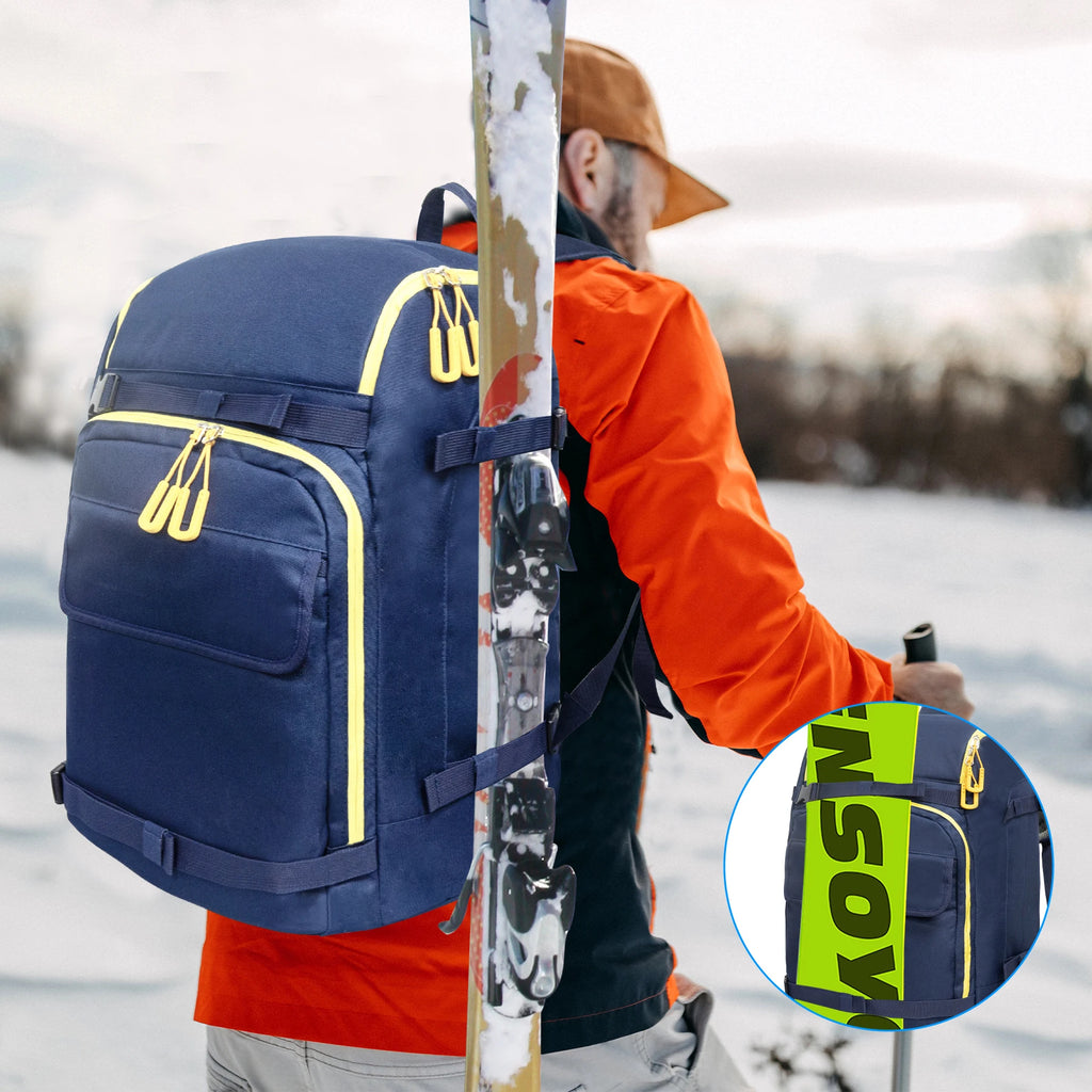WESTTUNE 50L Outdoor Ski Boot Bag Large Capacity Travel Backpack for Accessories