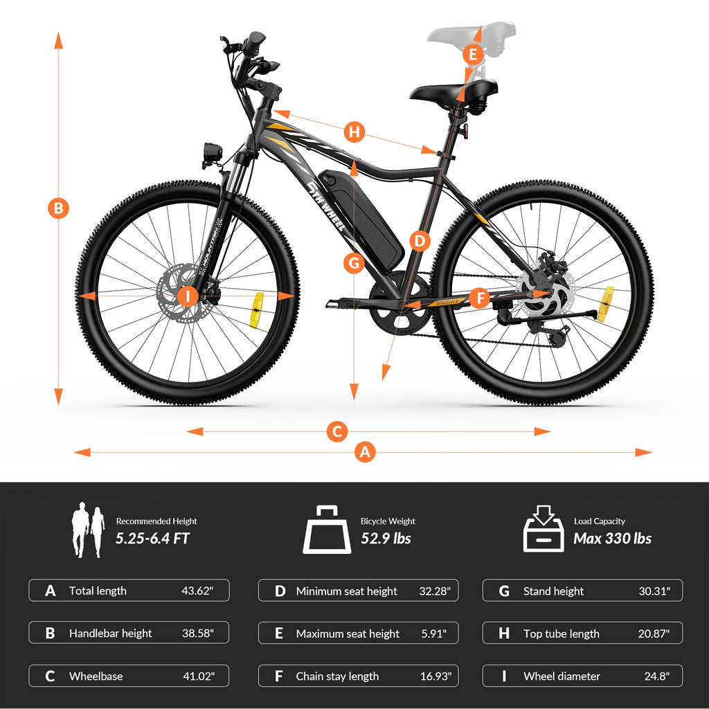 Electric Bike, 500W Motor, 468Wh Removable Battery,