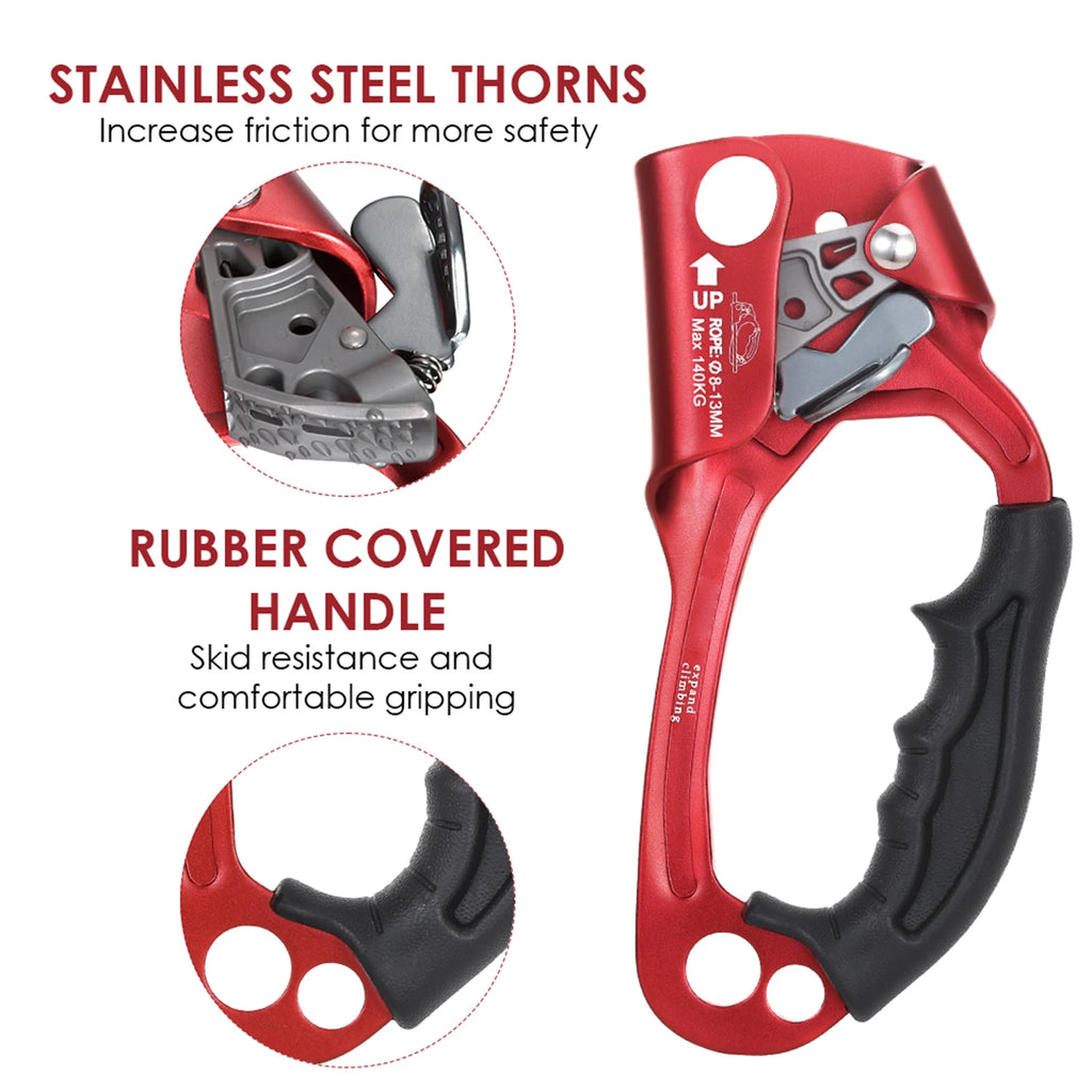 Vertical Rope Ascender Hand Ascender Aluminum  Alloy Rock Climbing