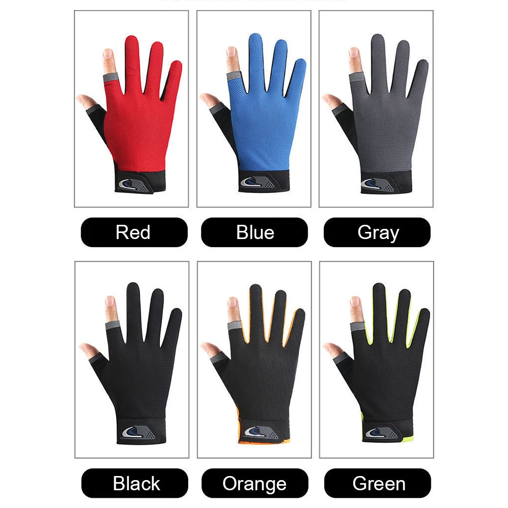 Winter Fishing Gloves 2 Cut Fingers Men Women Breathable Anti-slip Antiskid Fishing