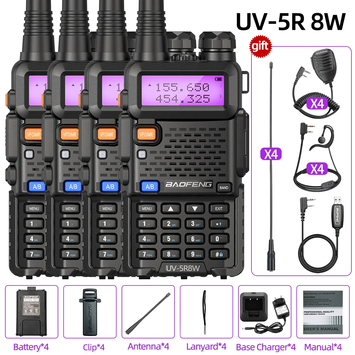 Walkie Talkie Ham Radio Dual Band VHF UHF