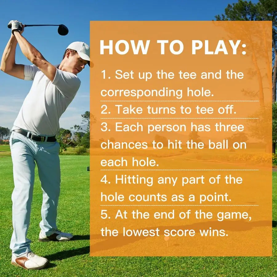 6 Hole Backyard Game Golf for Adults Outdoor Indoor Practice Gifts