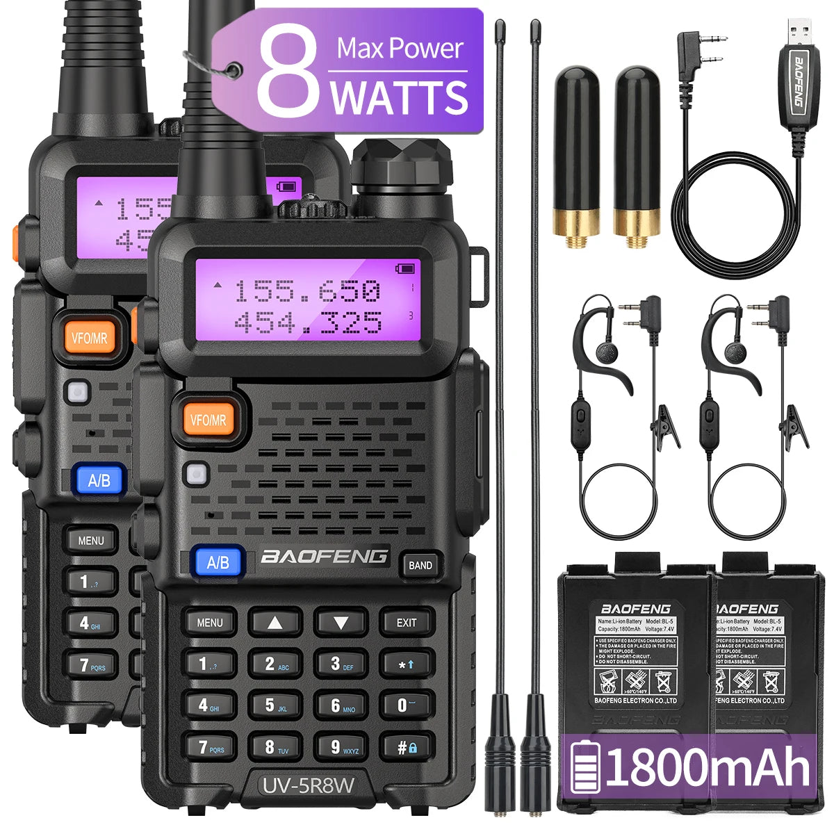 Walkie Talkie Ham Radio Dual Band VHF UHF